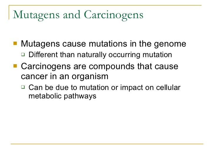 What is the difference between a mutagen and a carcinogen?