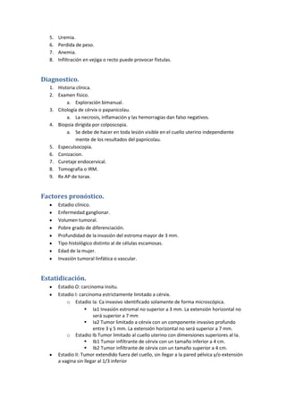 Carcinoma de cuello uterino