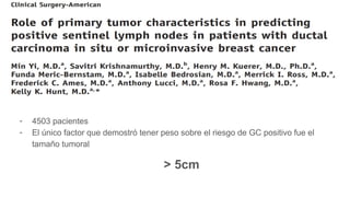 Presentación del carcinoma ductal in situ con generalidades | PPTX