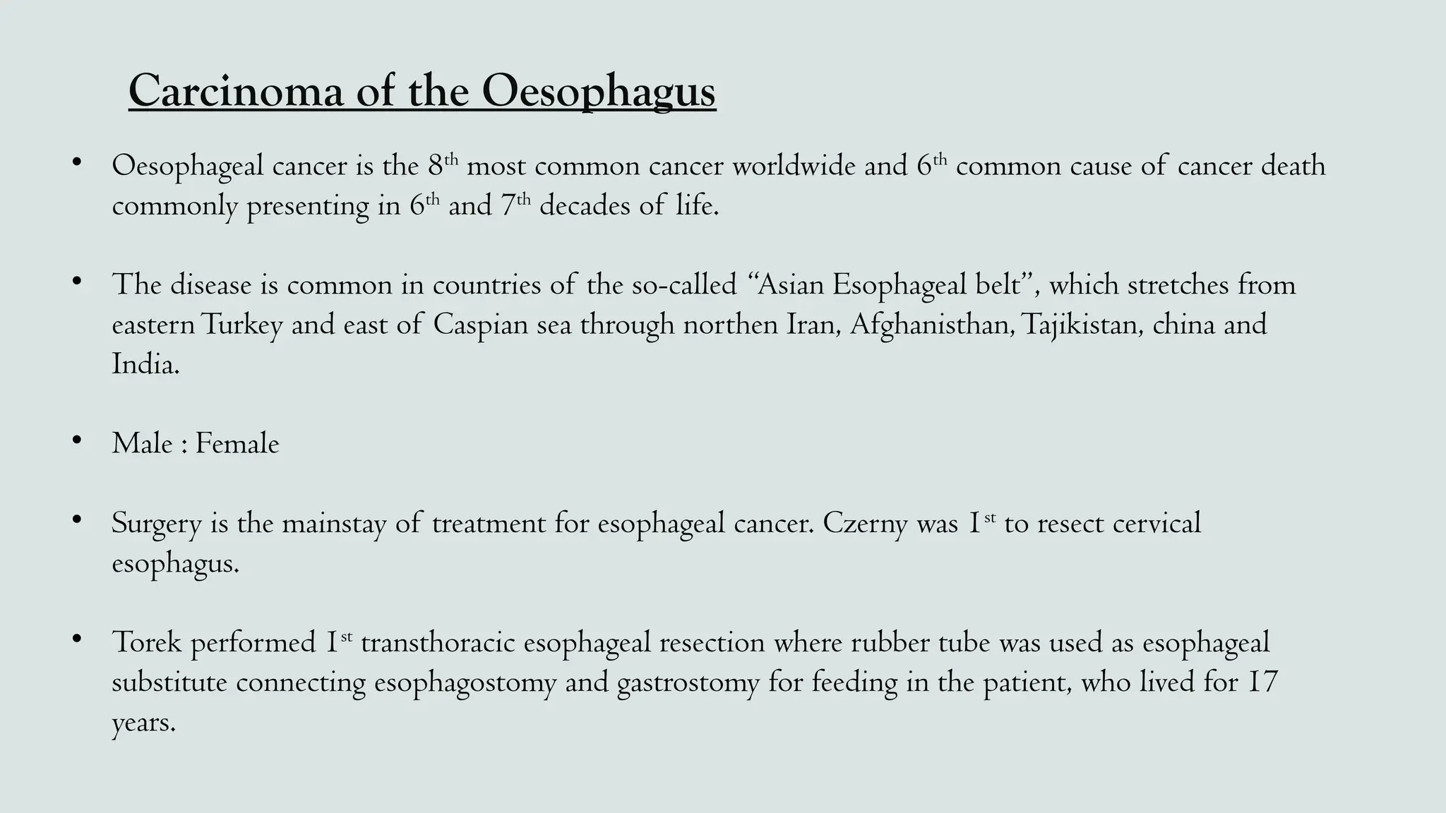 CARCINOMA OF THE OESOPHAGUS and related.pptx