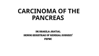 Comprehensive Overview of Pancreatic Carcinoma: Diagnosis and ...