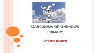 CARCINOMA OF UNKNOWN
PRIMARY
Dr Bharti Devnani
 