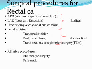 Proctotomy Carcinoma rectum-radiotherapy perspective | PPTX