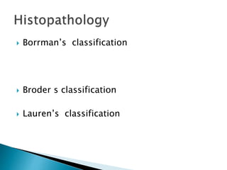 Boreman Classification carcinoma stomach | PDF