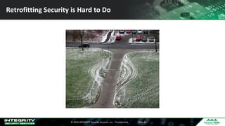 ©	2016	INTEGRITY	Security	Services,	Inc.	- Confidential Slide	41
Retrofitting	Security	is	Hard	to	Do
 