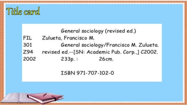 Card Catalog- Grade 7