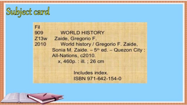 Card Catalog Grade 7