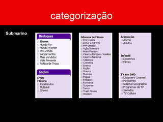 categorização Submarino 