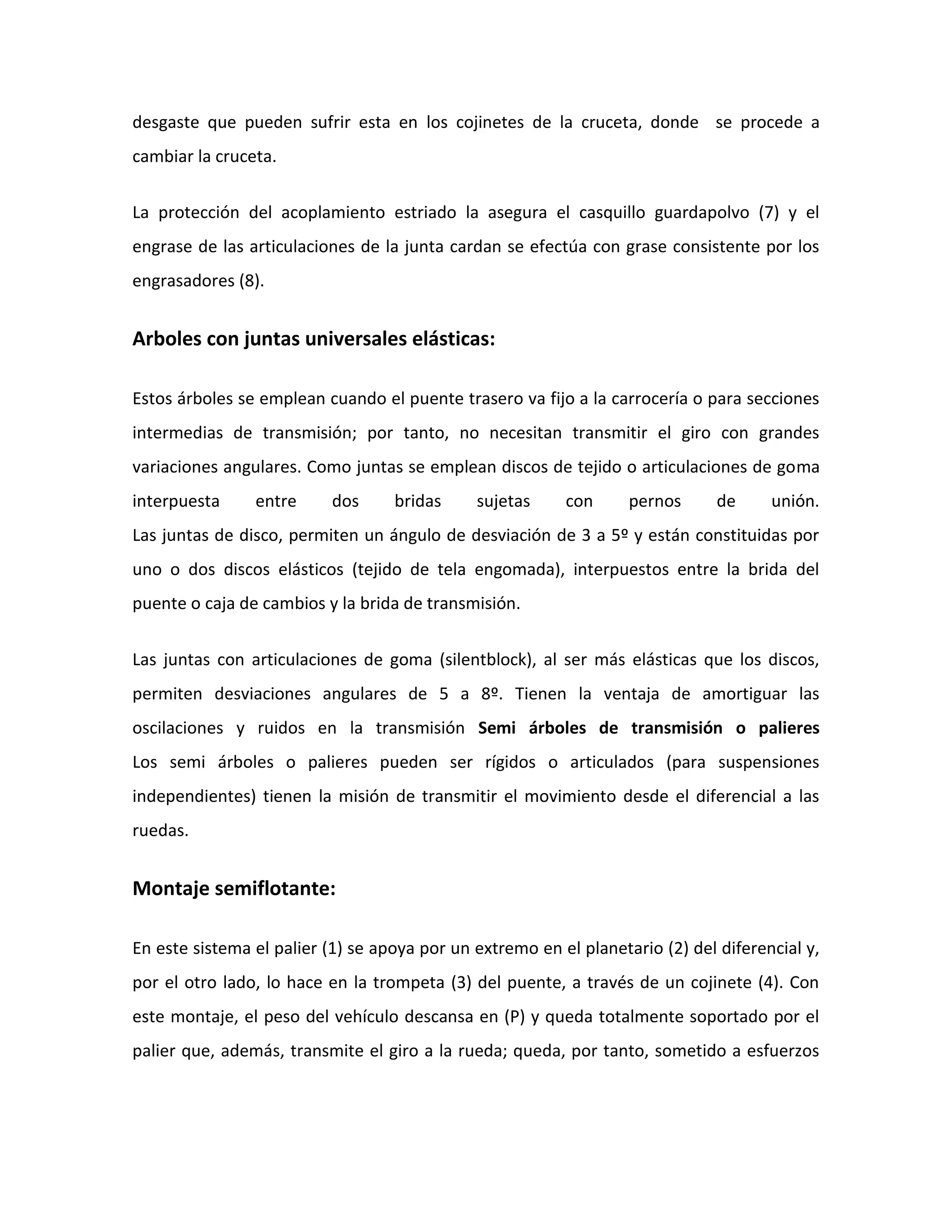 Cardanes y juntas universales | DOCX