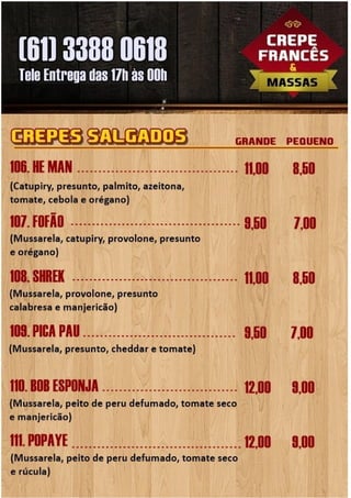 Cardapio