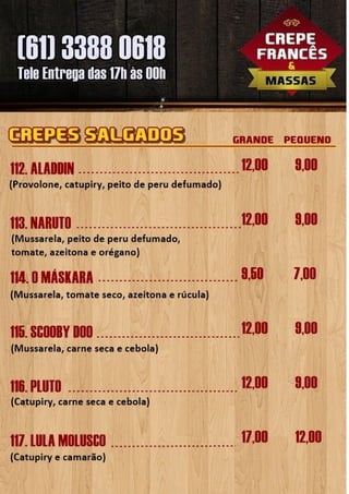 Cardapio