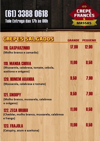 Cardapio