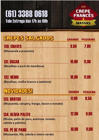 Cardapio