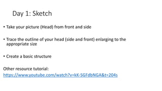 Cardboard figure modeling project