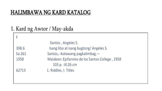 Nnatutukoy ang card Catalog at OPAC.pptx