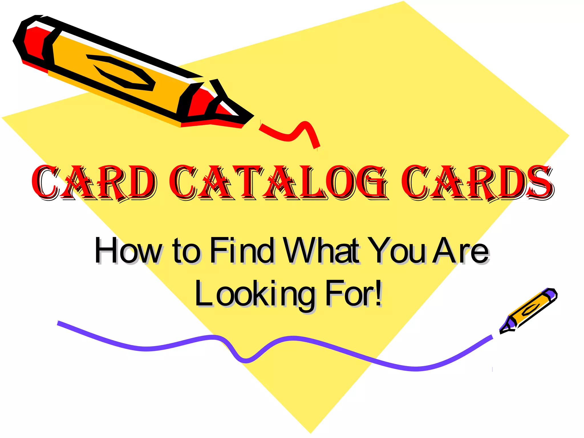 Card catalog (library) PPT