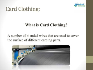Cardding Clothes Card clothing | PPT