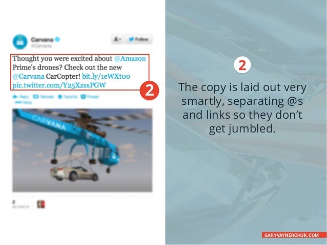3

3
But seriously, guys, let’s
all agree to stop using
our own handles in our
tweets.
It’s weird and redundant.

GARYVAYN...