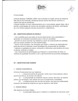 Plano Gestão EE Cardeal Leme