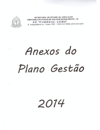 Plano Gestão EE Cardeal Leme