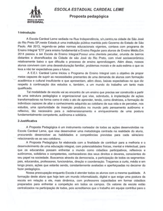 Plano Gestão EE Cardeal Leme