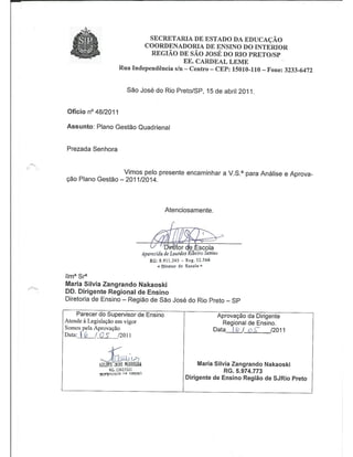 Plano Gestão EE Cardeal Leme