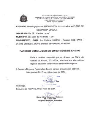 Plano Gestão EE Cardeal Leme