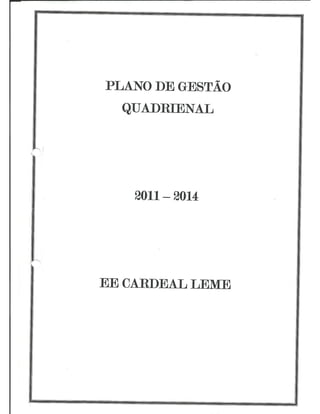 Plano Gestão EE Cardeal Leme