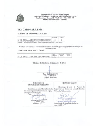 Plano Gestão EE Cardeal Leme