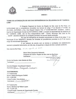 Plano Gestão EE Cardeal Leme