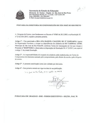 Plano Gestão EE Cardeal Leme