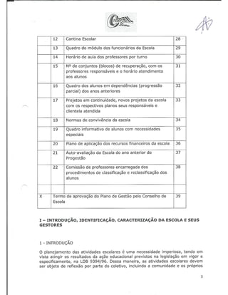 Plano Gestão EE Cardeal Leme