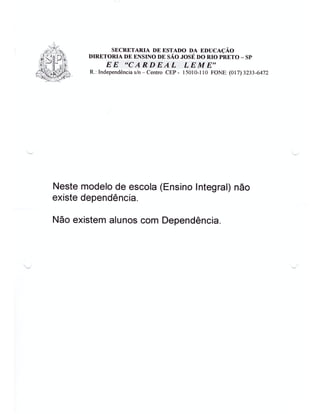 Plano Gestão EE Cardeal Leme