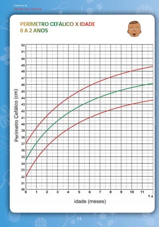 Caderneta de
Saúde da Criança




     PERÍMETRO CEFÁLICO X IDADE
      E          F
     0 A 2 ANOS
           ANOS




                        54
 