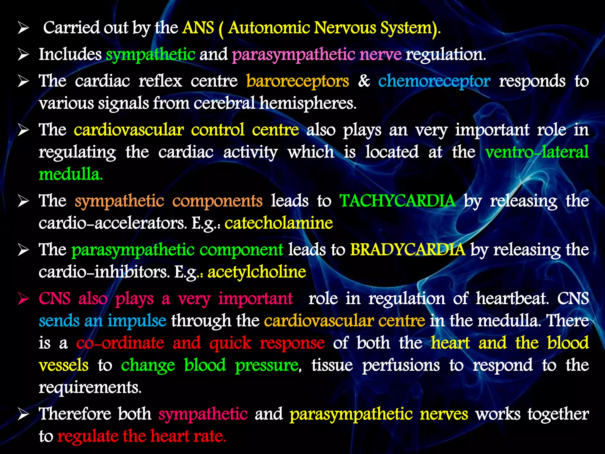Regulating Heart Activity (heart beat) regulation of cardiac activity | PPTX