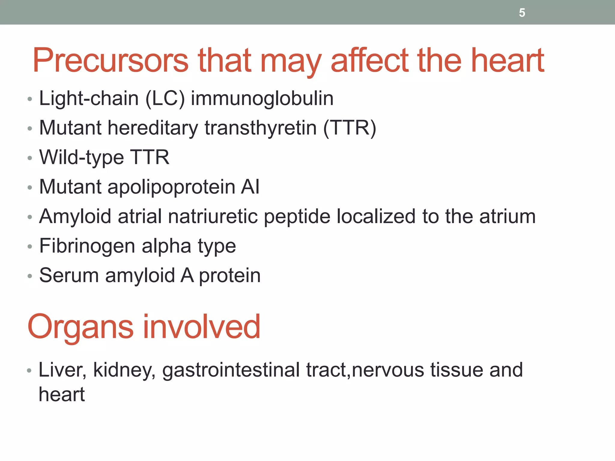 Cardiac amyloidosis | PPTX