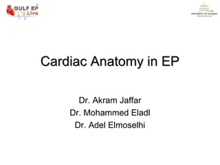 Dr. Akram Jaffar 
CCaarrddiiaacc AAnnaattoommyy iinn EEPP 
Dr. Akram Jaffar 
Dr. Mohammed Eladl 
Dr. Adel Elmoselhi 
 