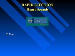 RAPID EJECTIONRAPID EJECTION
Heart SoundsHeart Sounds
 NoneNone
 