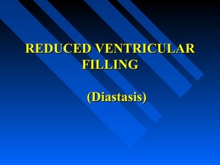 REDUCED VENTRICULARREDUCED VENTRICULAR
FILLINGFILLING
(Diastasis)(Diastasis)
 