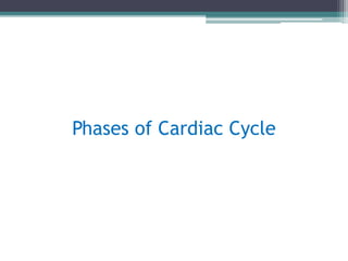 Phases of Cardiac Cycle
 