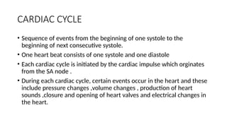 THE EVENTS IN CARDIAC CYCLE PRESENTATION | PPTX