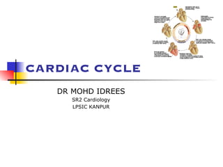 CARDIAC CYCLE
DR MOHD IDREES
SR2 Cardiology
LPSIC KANPUR
 