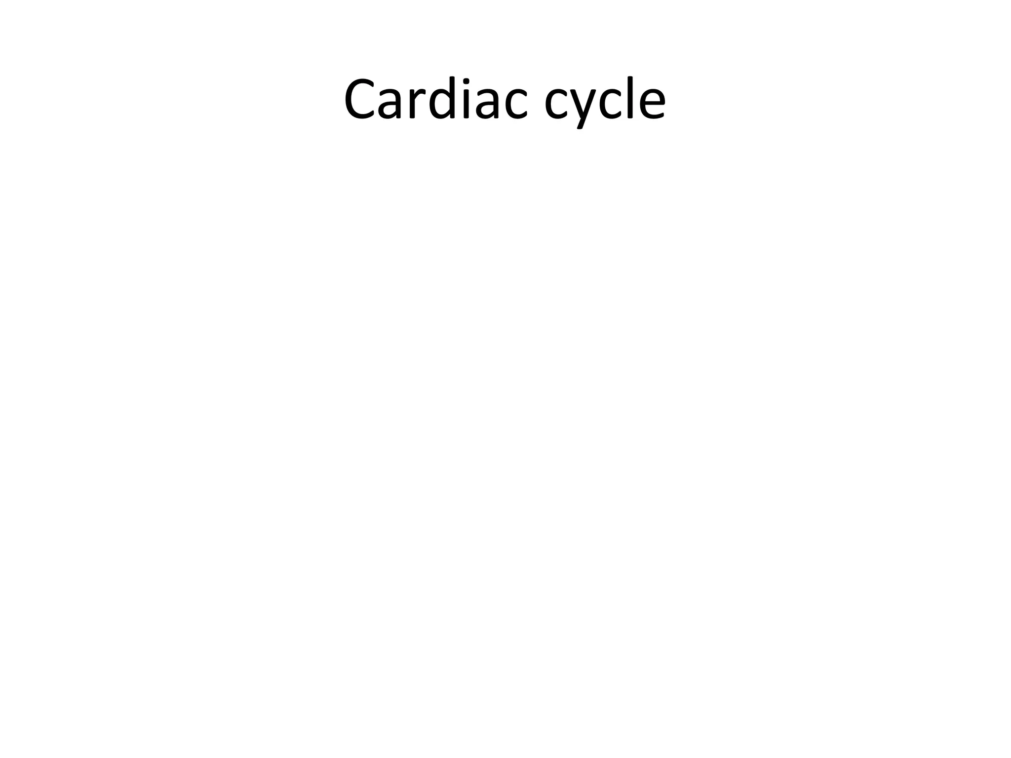 Cardiac cycle
 