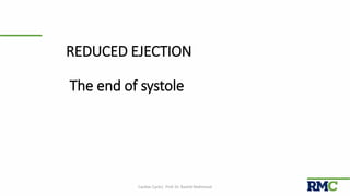 REDUCED EJECTION
The end of systole
Cardiac Cycle| Prof. Dr. Rashid Mahmood 17
 