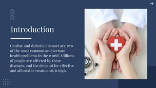 Introduction
Cardiac and diabetic diseases are two
of the most common and serious
health problems in the world. Millions
o...