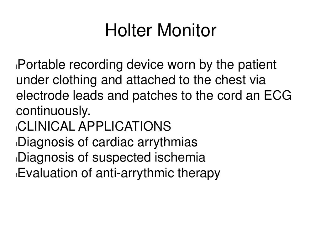 Cardiac diagnostic tests