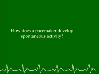 How does a pacemaker develop spontaneous activity? 