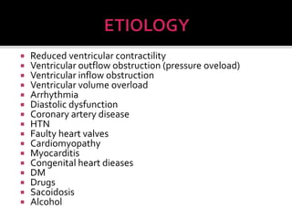 Cardiac failure | PPTX | Heart and Cardiovascular Diseases | Diseases ...