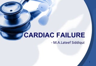 CARDIAC FAILURE
1
- M.A.Lateef Siddiqui
 