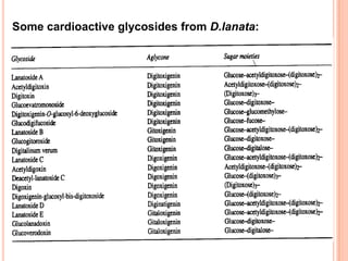 Some cardioactive glycosides from D.lanata:
21
 